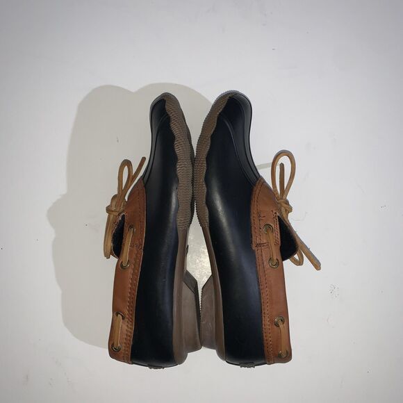 Sperry Top Sider Shoes Womens Size 8 Brown Black STS94871 Duck Boots Waterproof - Picture 8 of 11
